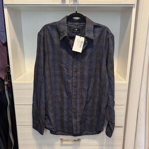 Van Heusen Men's Casual Button Down Shirt - Black